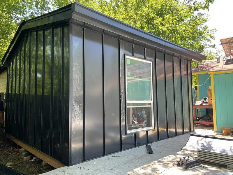 Black standing seam metal wall panels for Metal Roof Installation in East Windsor